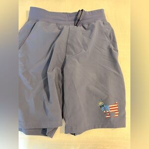 Gray and Navy GOAT USA athletic shorts